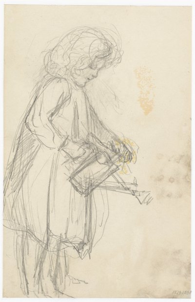 Sulama kabı olan kız by Jozef Israëls