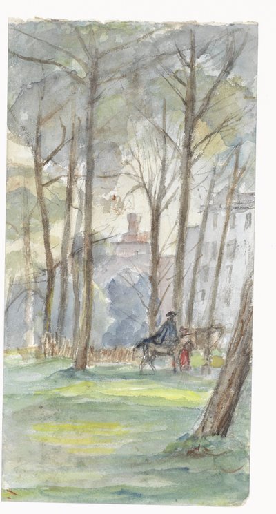 At figürlü park by Jozef Israëls