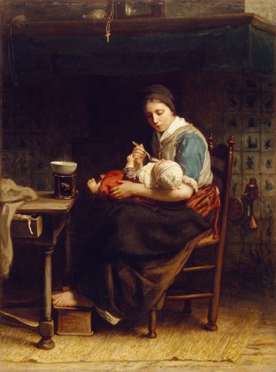 Kulübe Madonna, 1867 dolayları by Jozef Israëls