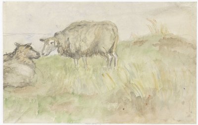iki koyun by Jozef Israëls