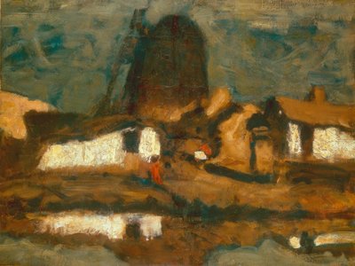 Yel değirmeni ile manzara by Jozef Koszta