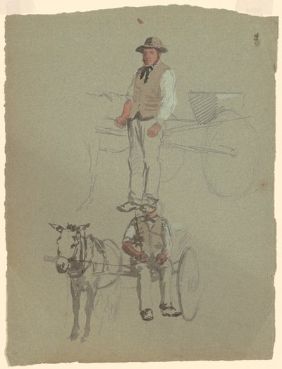 İnsan ve At Arabası Çalışmaları by Jr. Enoch Wood Perry