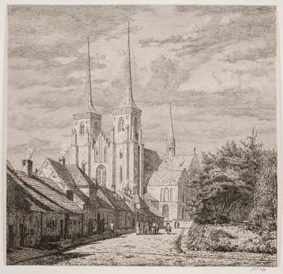güneybatıdan görülen Roskilde Katedrali, by Jørgen Roed