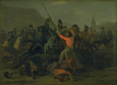 Jutland ejderhaları ve Kazaklar arasındaki bir çit sırasında 6 Aralık 1813