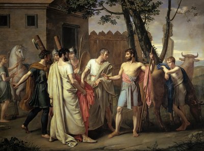 Cincinnatus Sabanı Bırakıyor, c.1806 (tuval üzerine yağlıboya) by Juan Antonio Ribera y Fernández