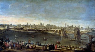 Juan Bautista del Mazo (1612-1667) tarafından 1646 yılında Zaragoza Şehri (Zaragoza) Görünümü 1646 Madrid, Prado Müzesi by Juan Bautista Martinez Del Mazo