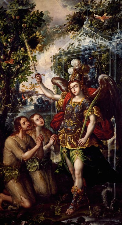 Juan Correa tarafından Cennetten kovulan Adem ve Havva (yaklaşık 1646-1716) by Juan Correa