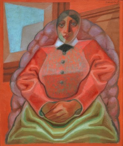 kadın koltukta by Juan Gris