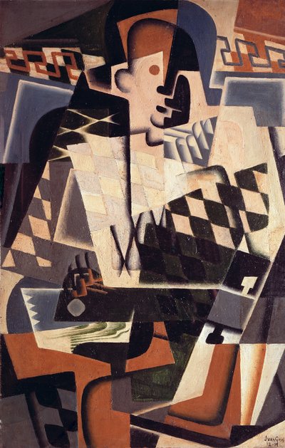 Gitarlı Harlequin, 1917 by Juan Gris