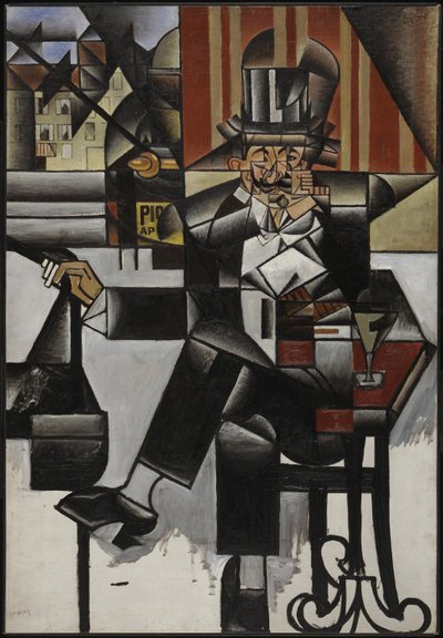 Kafedeki Adam, 1912. by Juan Gris