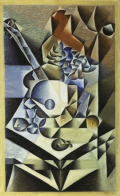 Çiçeklerle natürmort. 1912 by Juan Gris
