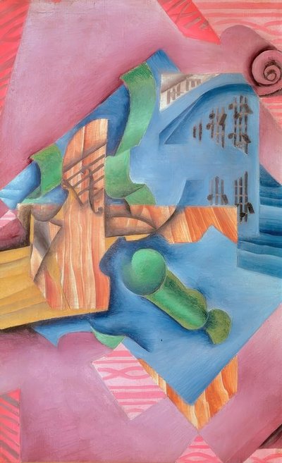 Keman ve Cam (Natürmort) by Juan Gris