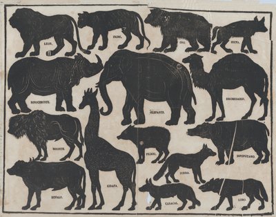 Çin gölge kuklaları için figürlerin 5. sayfası, yakl. 1850-70. by Juan Llorens