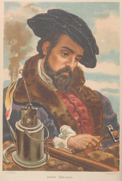 Georgius Agricola. Gönderen: Bilim ve adamları, 1879. by Juan Planella y Rodríguez
