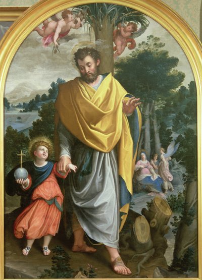 St. Joseph bebek İsa'ya liderlik ediyor by Juan Sanchez Cotan