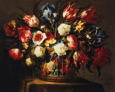 Taş Çıkıntıdaki Sepette Çiçekler, by Juan de Arellano