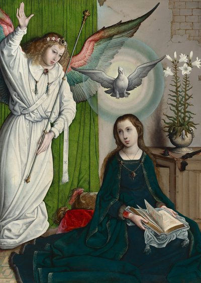 Müjde, c.1508-1519 (panel üzerine yağlıboya) by Juan de Flandes