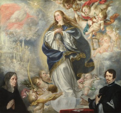 İki Donörle Immaculate Conception, yaklaşık 1661 by Juan de Valdes Leal
