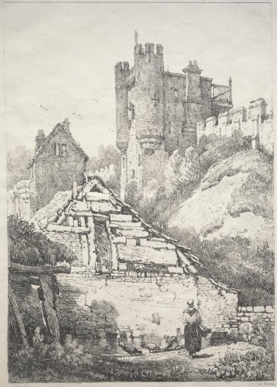 İngiltere'nin Kuzeyinde Bir Dizi Eski Bina ve Kır Evleri: York'ta, Tavuklu Çiftlik by Juan van der Hamen y Leon