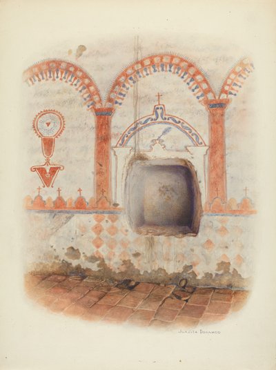 Duvar Resmi ve Vaftiz Nişi, c. 1941. by Juanita Donahoo