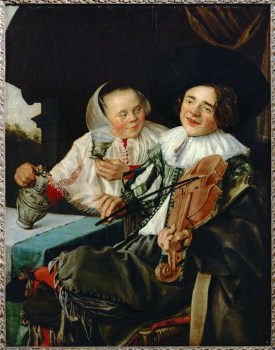 La joyeuse companie - neşeli şirket ... by Judith (attr. to) Leyster
