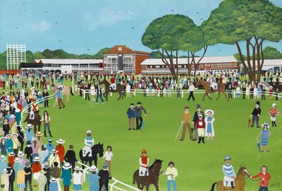 Ascot, 2009 (Kağıt üzerine guaj boya) by Judy Joel