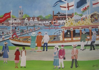 Henley - The Glorianna, 2012 (Kağıt üzerine guaj boya) by Judy Joel