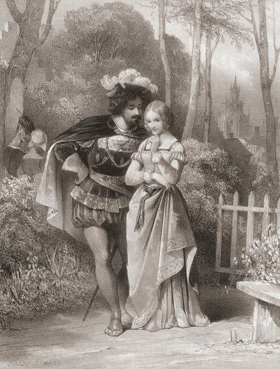Faust ve Gretchen. Faust ve Margarita. by Jules (after) David