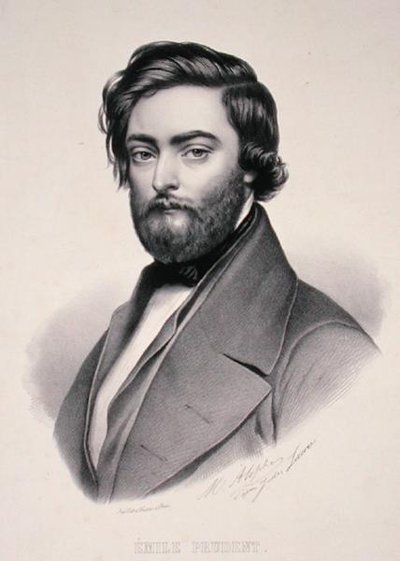 Marie Alophe (1812-83) tarafından oyulmuş Emile Prudent (1817-63) portresi (lito) by Jules (after) Laure