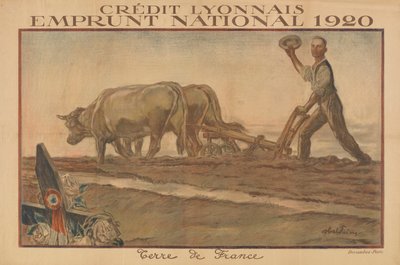 Credit Lyonnais, National Loan 1920, Land of France (Lyon Credit, National Loan 1920, Land of France) by Jules Abel Faivre
