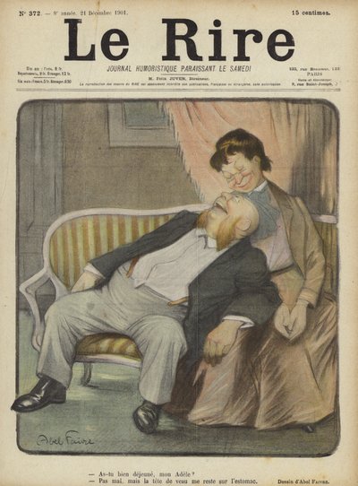 Le Rire için İllüstrasyon by Jules Abel Faivre