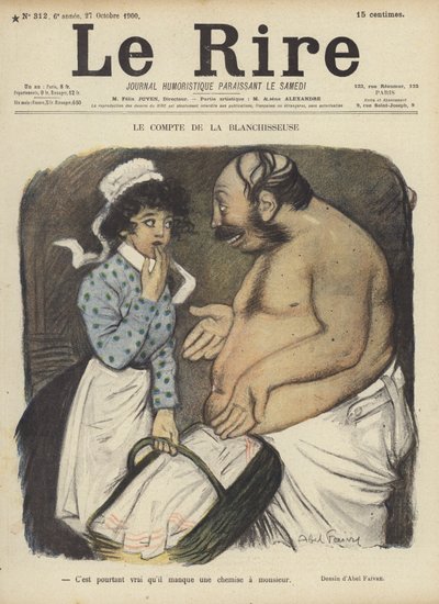 Le Rire için İllüstrasyon by Jules Abel Faivre