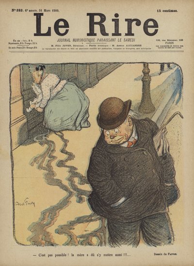 Le Rire için İllüstrasyon by Jules Abel Faivre
