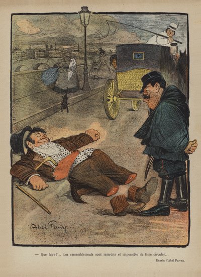Le Rire için İllüstrasyon by Jules Abel Faivre