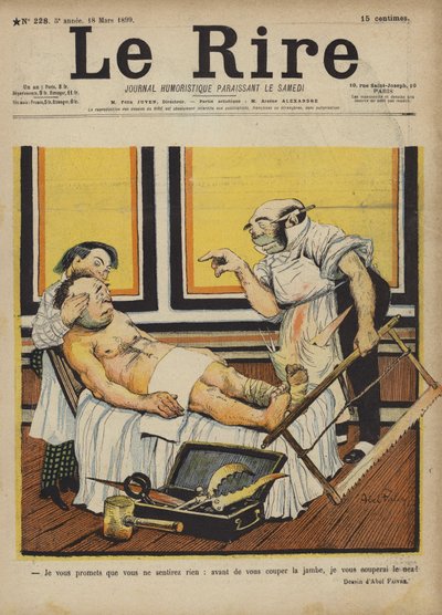 Le Rire için İllüstrasyon by Jules Abel Faivre