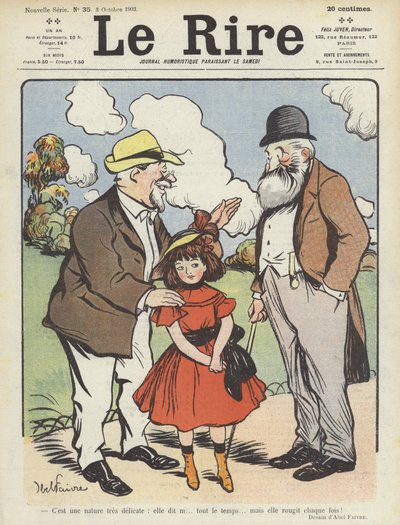 Le Rire için İllüstrasyon by Jules Abel Faivre