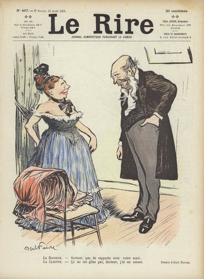 Le Rire için İllüstrasyon by Jules Abel Faivre