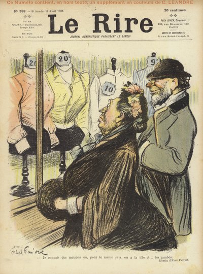 Le Rire için İllüstrasyon by Jules Abel Faivre