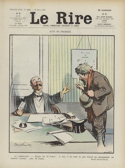 Le Rire için İllüstrasyon by Jules Abel Faivre