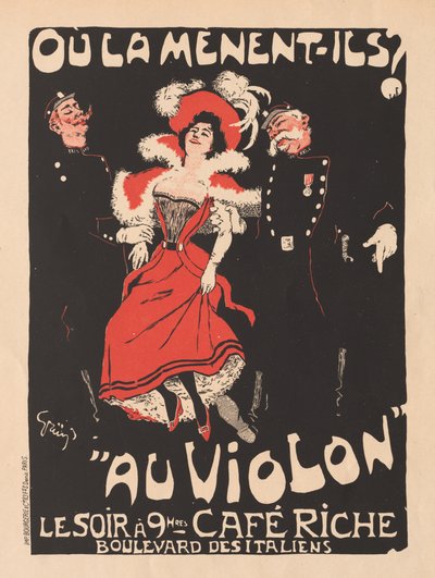 Posterin Ustaları: Pl. 103 Café Reche by Jules Alexandre Grün