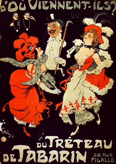 Tabarin Sehpası Posterinden by Jules Alexandre Gruen or Grun