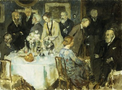 İç Mekanda Figürler (tuval üzerine yağlı boya) by Jules Alexandre Gruen or Grun