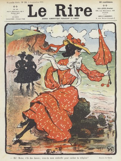 Le Rire için İllüstrasyon by Jules Alexandre Gruen or Grun