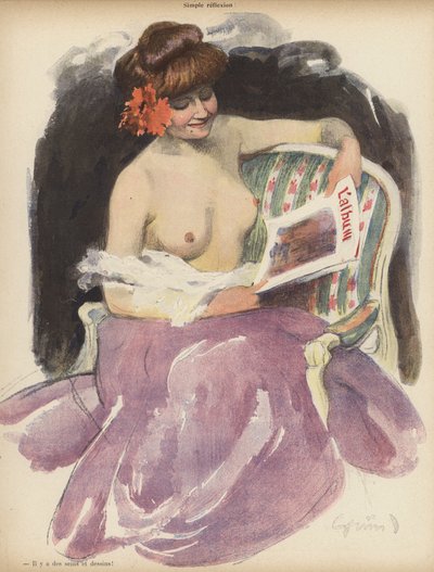 Basit Yansıma (renkli taş) by Jules Alexandre Gruen or Grun
