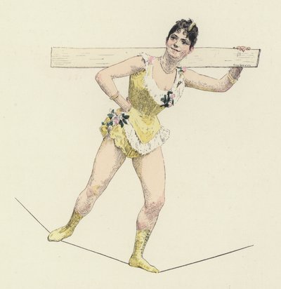 Yüksek telli sanatçı (renkli lito) by Jules Arsene (after) Garnier