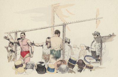 Fuarda yan gösteri (renkli taş) by Jules Arsene (after) Garnier