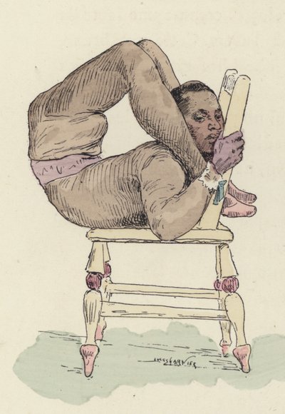 Sandalyede sirk akrobasi by Jules Arsene Garnier