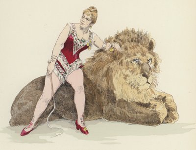 dişi aslan terbiyecisi by Jules Arsene Garnier