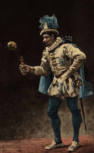 Top buketi oynayan adam (bilboquet içinde). Gargantua. Jules Garnier tarafından çizilmiştir. "Rabelais et l