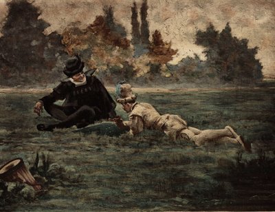 Des oynayan adamlar. Gargantua. Jules Garnier tarafından çizilmiştir. "Rabelais et l